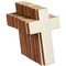 Unfinished Wood Cutout - 25-Pack Cross Shaped Wood Pieces for Wooden Craft DIY Projects, Sunday School, Church, Home Decoration, 2.7 x 4.2 inches